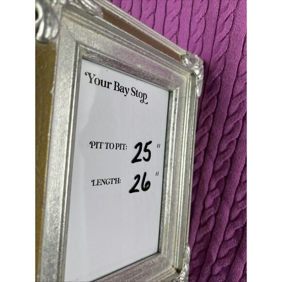 Talbots Women's Cardigan Plus 3X Solid Pink Cable Stitch Button Up 3/4 Sleeves - Picture 7 of 7